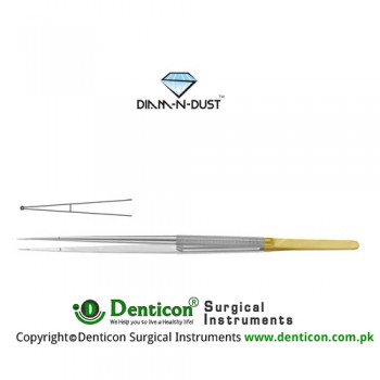 Diam-n-Dust™ Micro Ring Forcep Straight - With Long Platform Stainless Steel, 18.5 cm - 7 1/4" Diameter 1.0 mm Ø